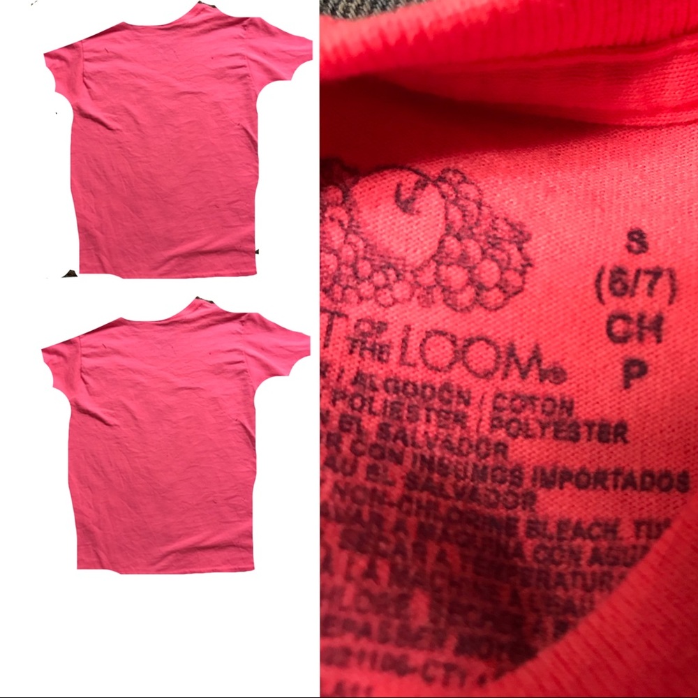 Fruit of the Loom 100% cotton Hot Pink T-shirt